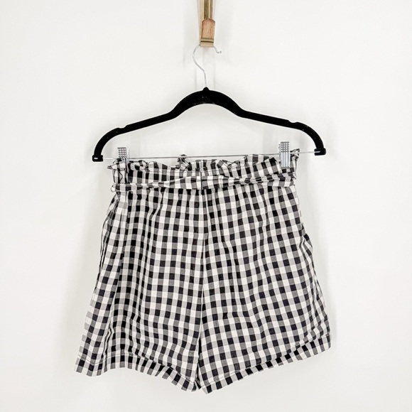 Joie High Waist Black and White Gingham Shorts - Picture 2 of 5